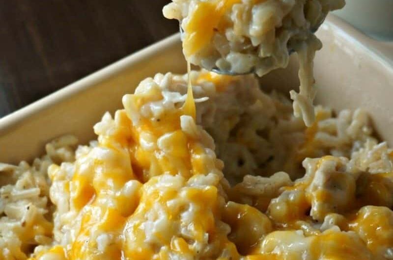 Cheesy Chicken Over Rice School Recipe