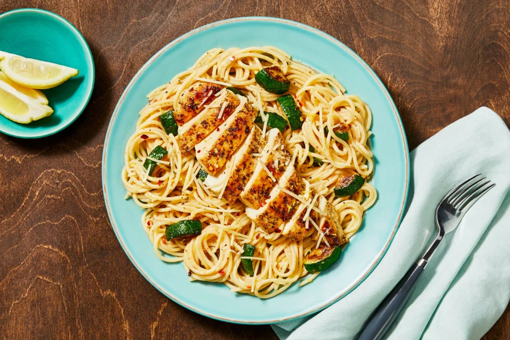 Italian Chicken Over Lemony Spaghetti Recipe