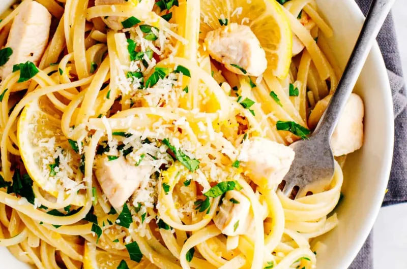 Italian Chicken Over Lemony Spaghetti Recipe