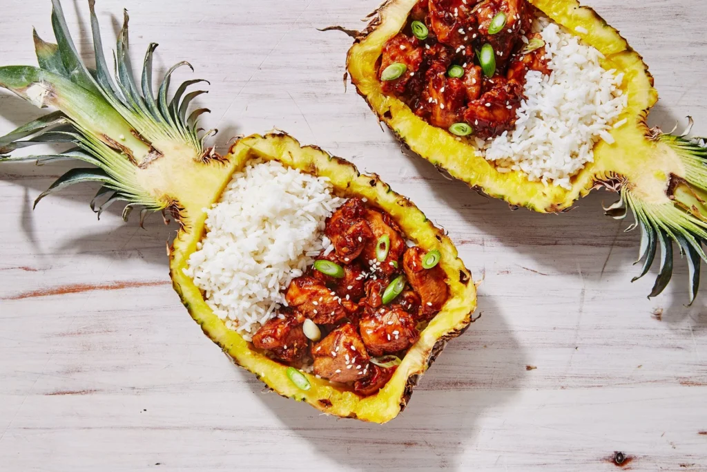 Chicken and Shrimp Pineapple Bowl Recipe
