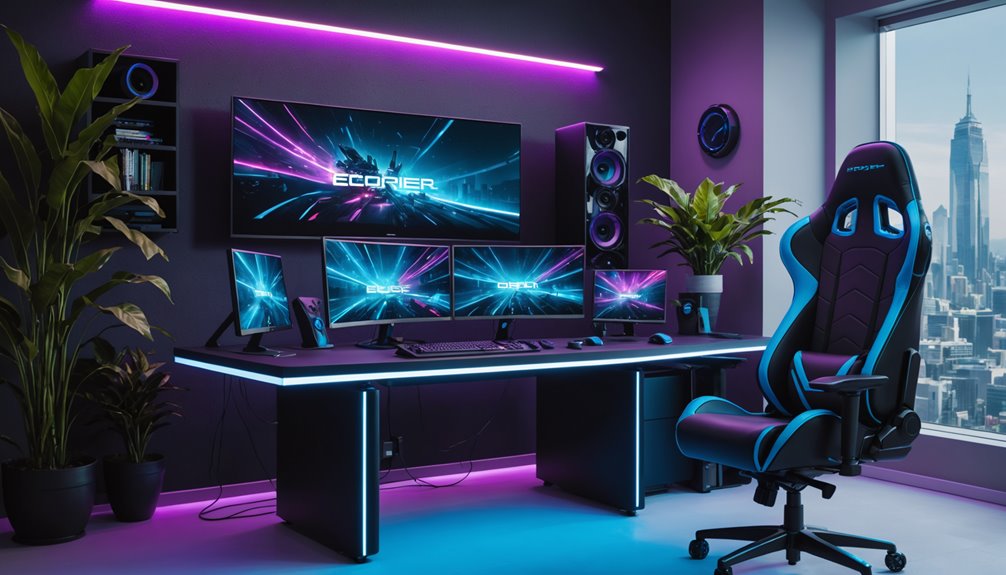 vibrant gaming office palette