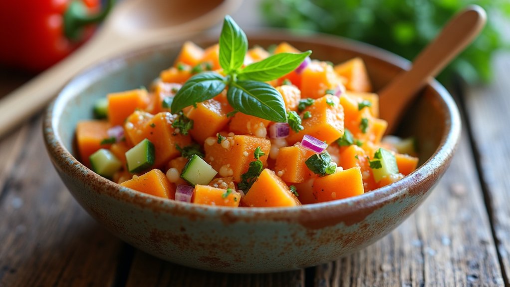 chopped vegetables enhance salad