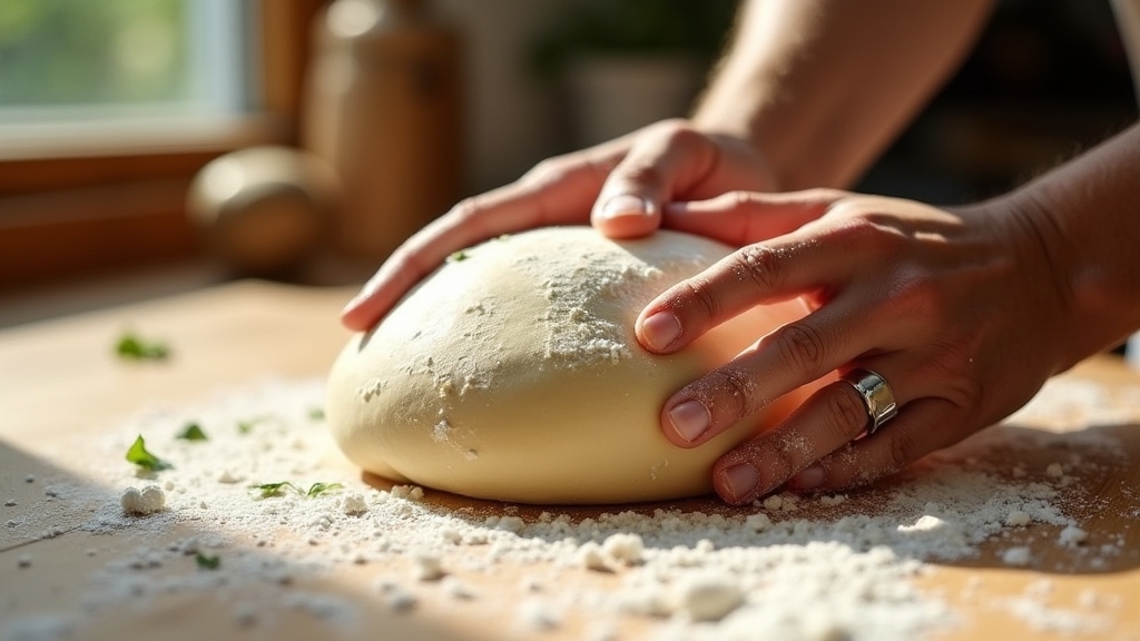 knead dough until elastic