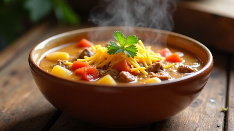 cheeseburger soup cooking instructions