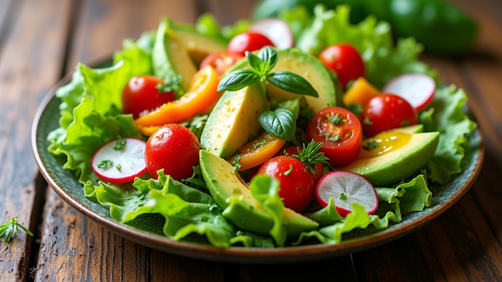 fresh vegetables mixed together