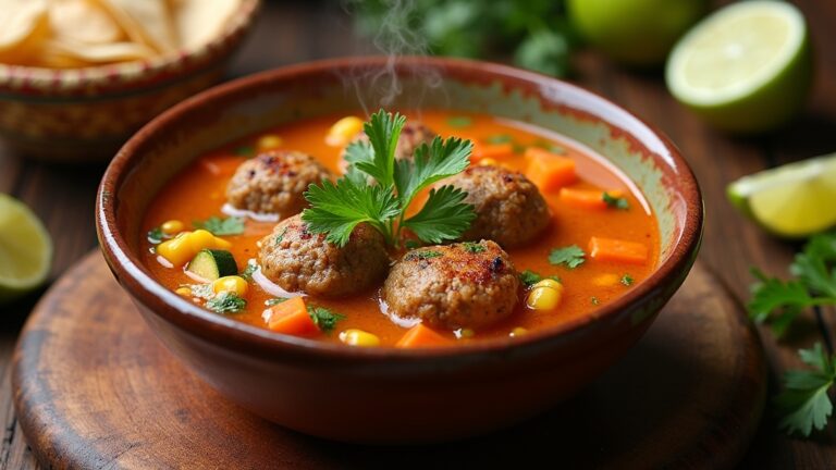 mexican authentic albondigas soup