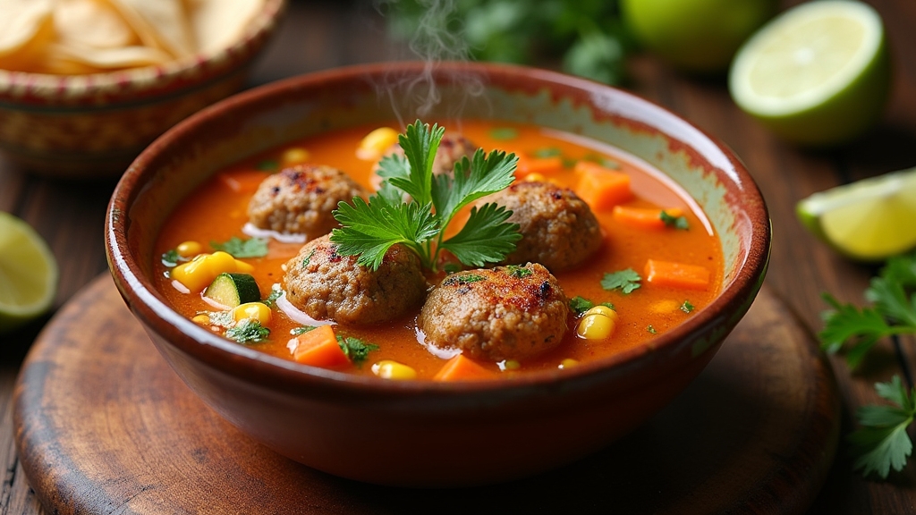 mexican authentic albondigas soup