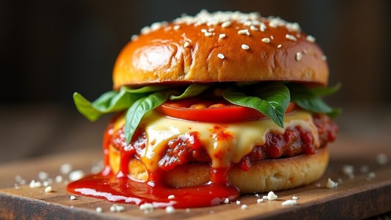 pizza inspired burger creation