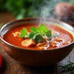 spicy broth with seasonings