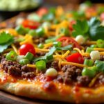 taco inspired pizza creation