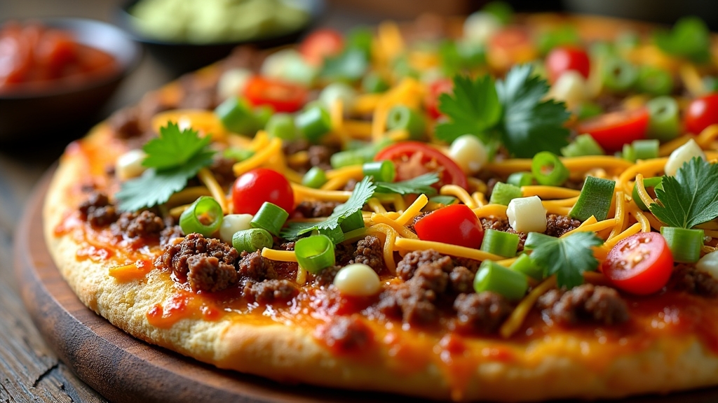 taco inspired pizza creation