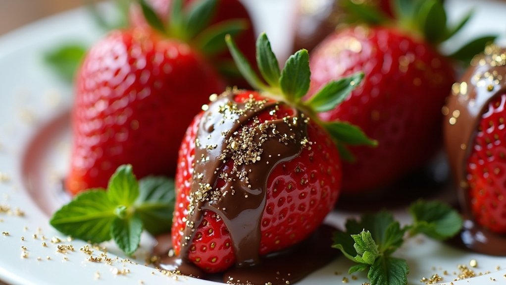 chocolate covered festive strawberries