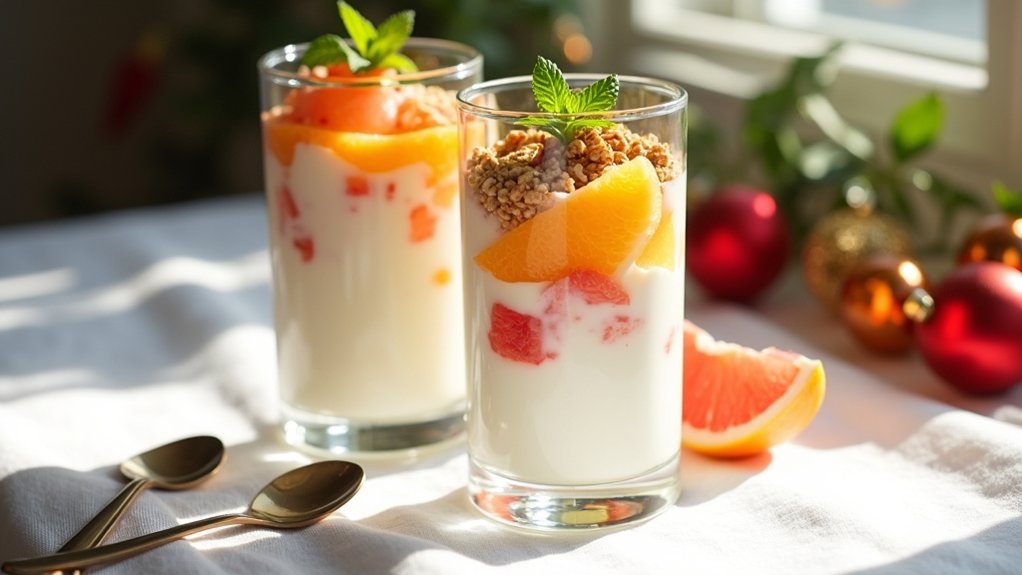 citrus yogurt parfait presentation