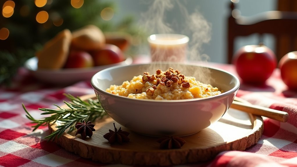 cozy festive apple oatmeal