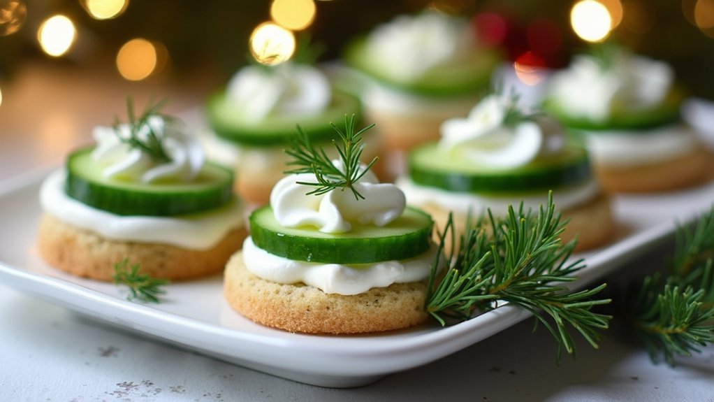 herbed cucumber cream cheese sandwiches